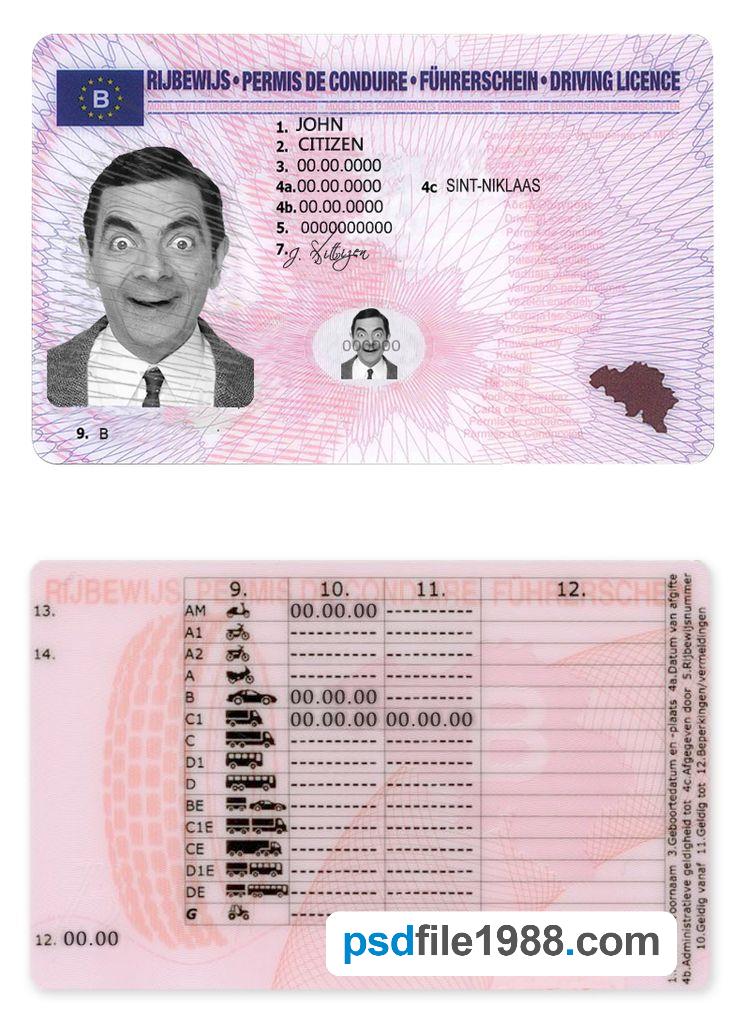 Belgium Driving License